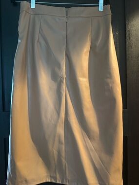 Lulu's Camel Faux-Leather Pencil Skirt
